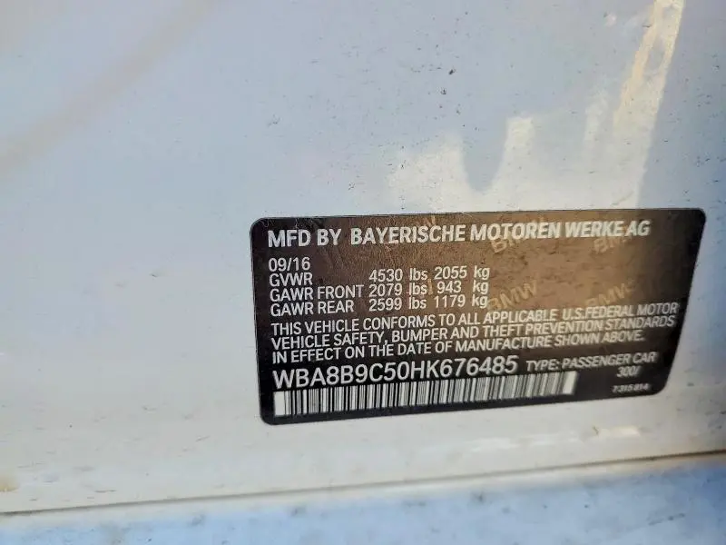 2017 BMW 330 I  