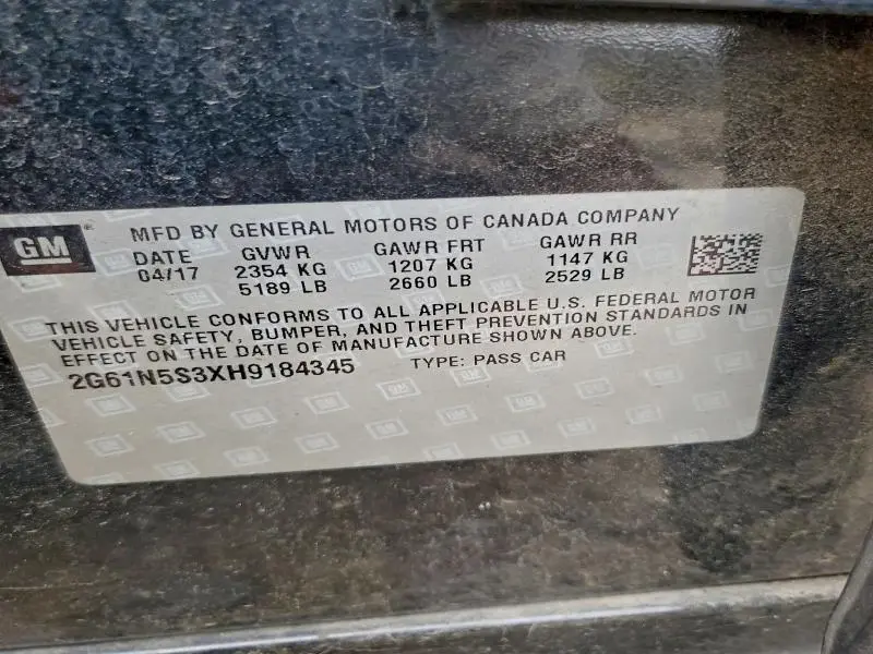 2017 CADILLAC XTS LUXURY  