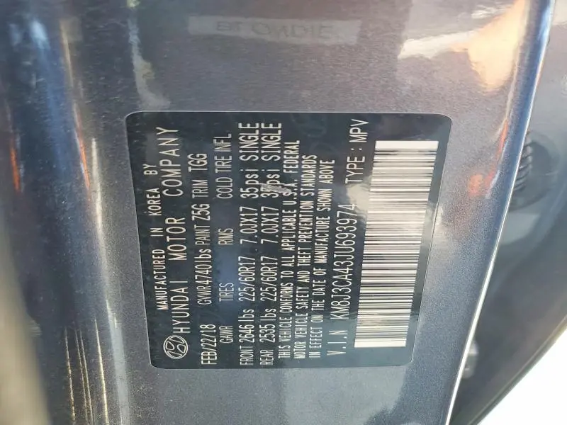 2018 HYUNDAI TUCSON SEL  