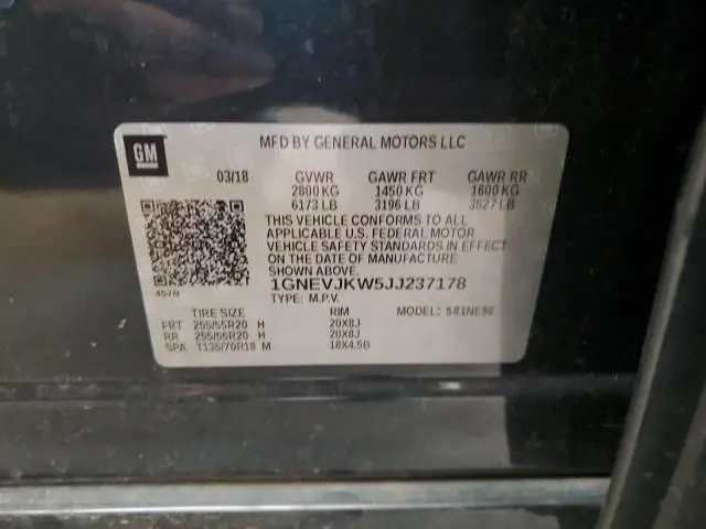 2018 CHEVROLET TRAVERSE PREMIER  