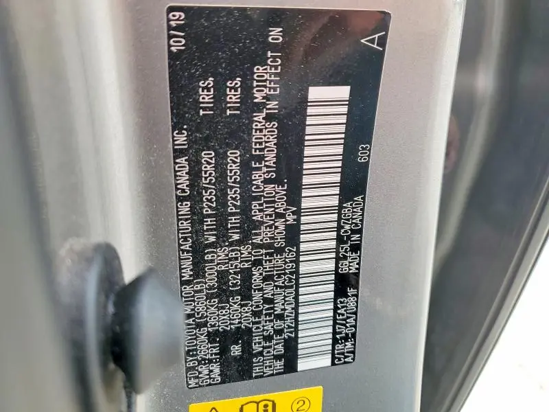 2020 LEXUS RX 350 BASE  