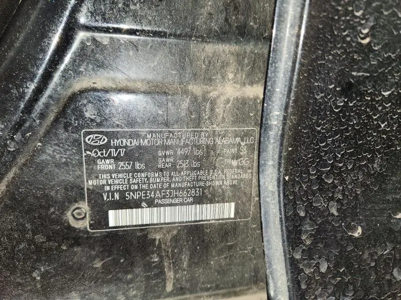2018 HYUNDAI SONATA SEL  