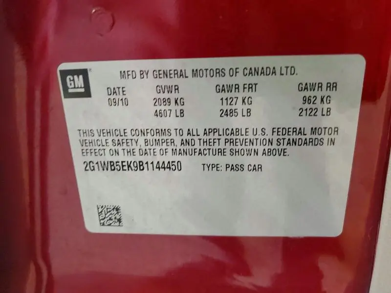 2011 CHEVROLET IMPALA LT  