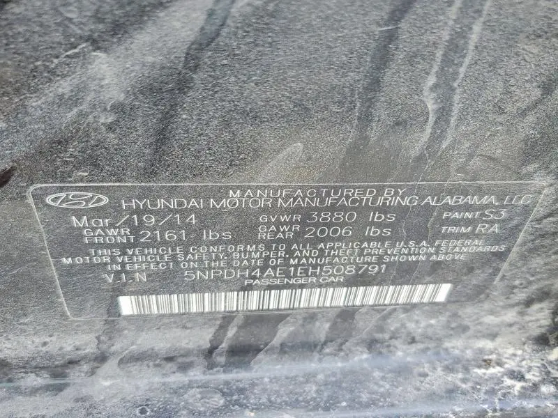 2014 HYUNDAI ELANTRA LIMITED  
