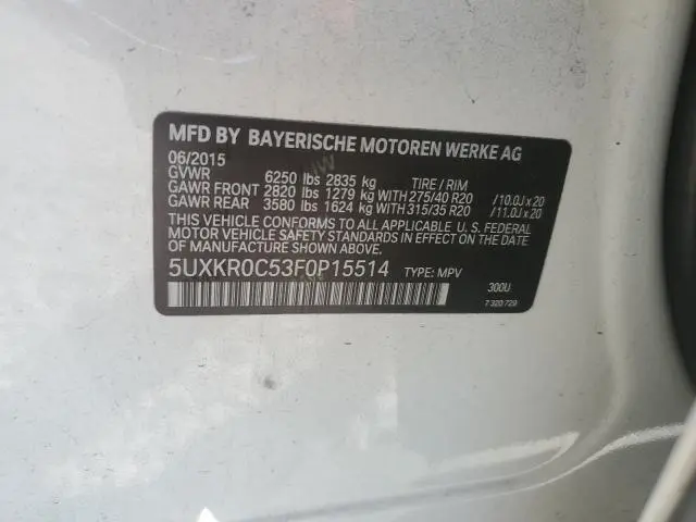 2015 BMW X5 XDRIVE35I  