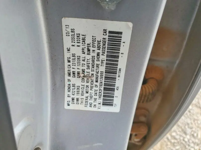 2013 HONDA ACCORD EX  
