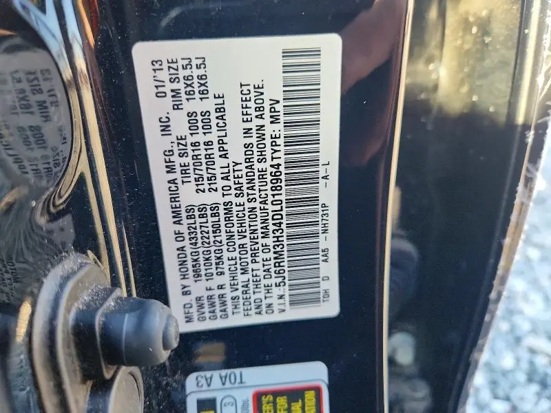 2013 HONDA CR-V LX  
