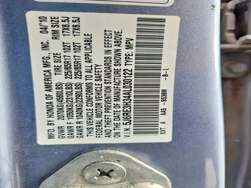 2010 HONDA CR-V LX  