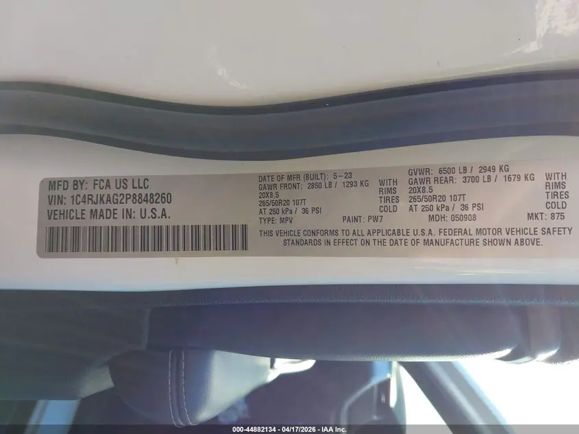2023 JEEP GRAND CHEROKEE L ALTITUDE 4X4