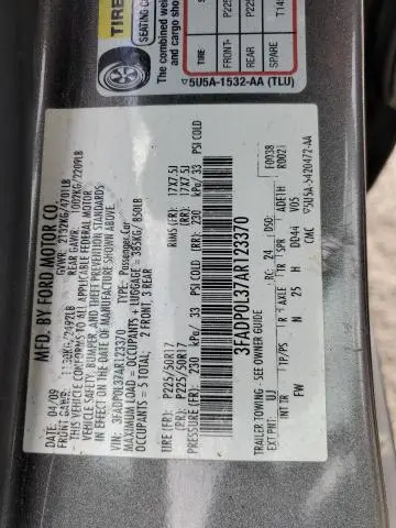 2010 FORD FUSION HYBRID  