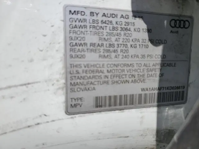 2019 AUDI Q7 PREMIUM  
