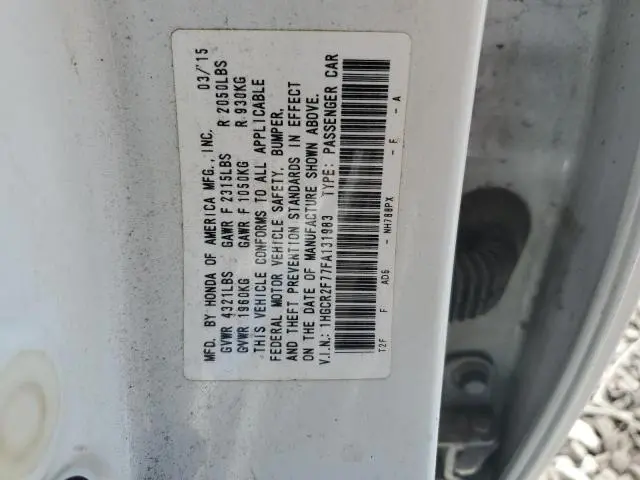 2015 HONDA ACCORD EX  