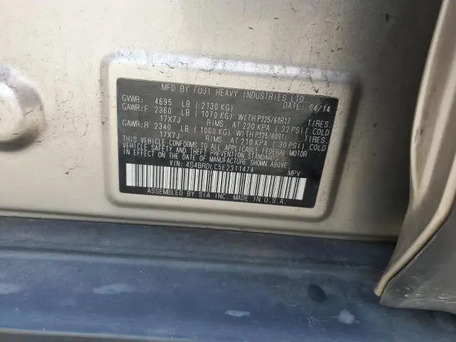 2014 SUBARU OUTBACK 3.6R LIMITED  