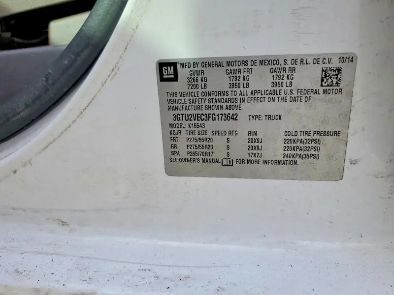 2015 GMC SIERRA K1500 SLT  