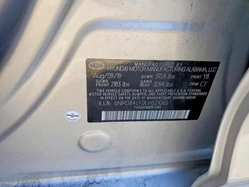 2020 HYUNDAI ELANTRA SEL  