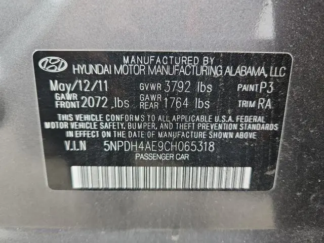 2012 HYUNDAI ELANTRA GLS  