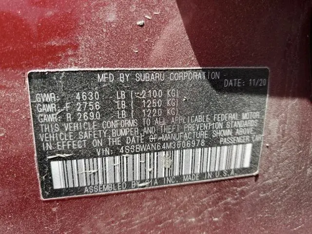 2021 SUBARU LEGACY LIMITED  