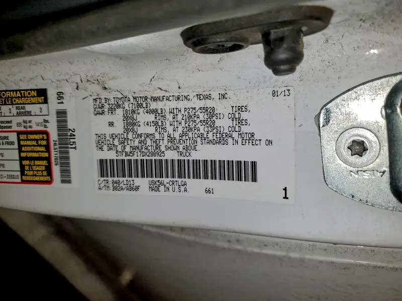 2013 TOYOTA TUNDRA DOUBLE CAB LIMITED  