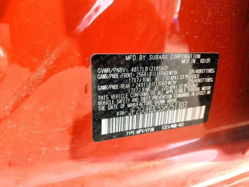 2025 SUBARU CROSSTREK PREMIUM  