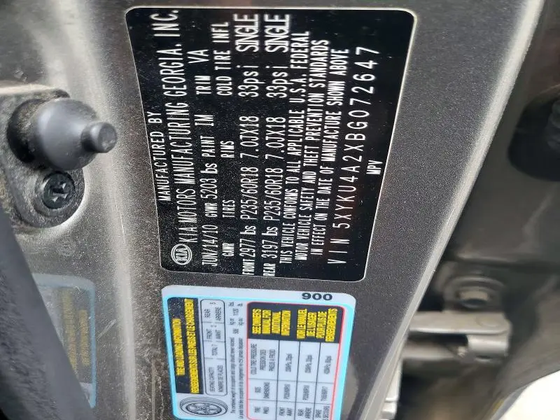 2011 KIA SORENTO EX  
