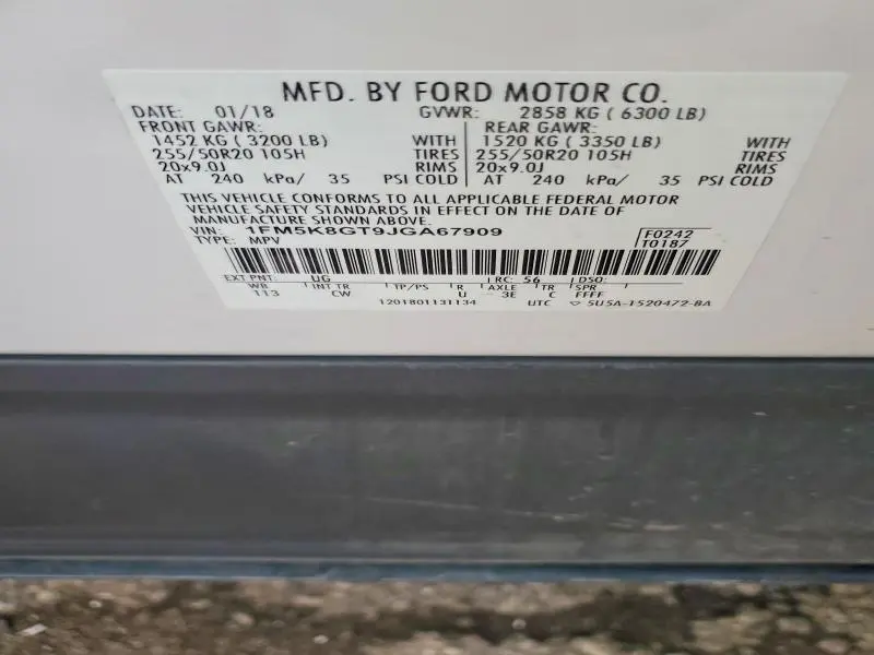 2018 FORD EXPLORER SPORT  