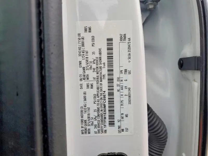2021 FORD F150 SUPERCREW  
