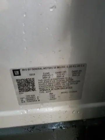 2019 CHEVROLET EQUINOX LT  