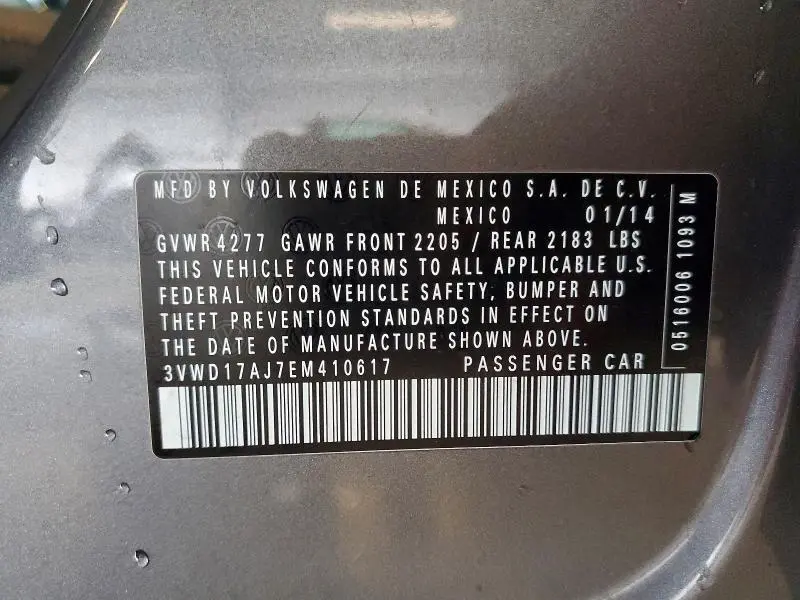 2014 VOLKSWAGEN JETTA SE  