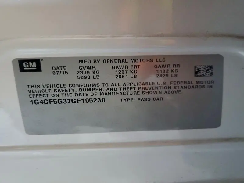 2016 BUICK LACROSSE PREMIUM  