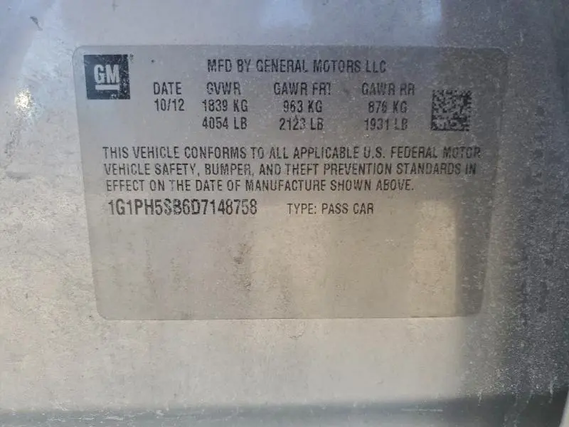 2013 CHEVROLET CRUZE ECO  