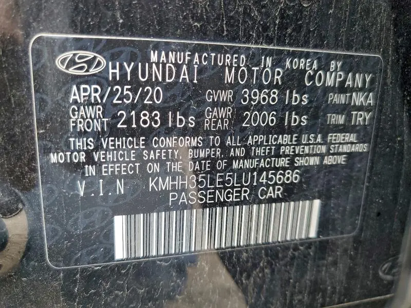 2020 HYUNDAI ELANTRA GT BASE  