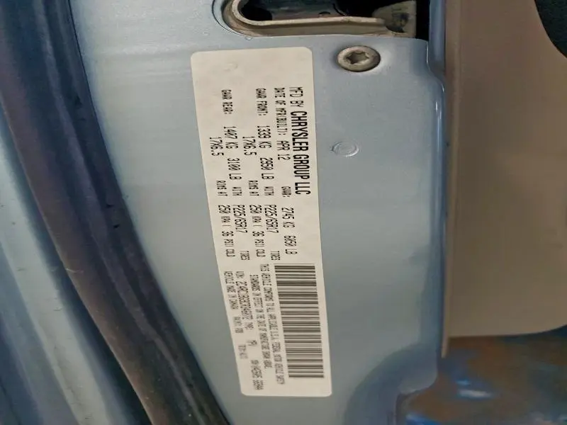 2012 CHRYSLER TOWN & COUNTRY TOURING  