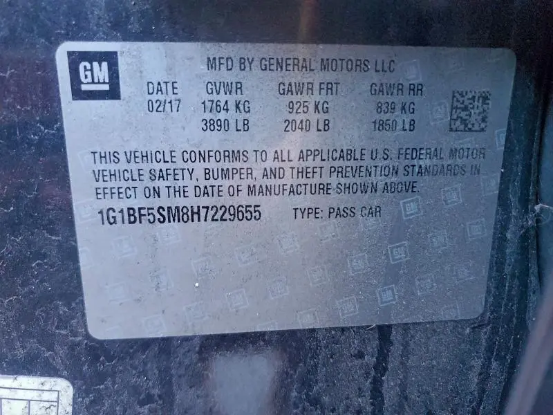 2017 CHEVROLET CRUZE PREMIER  