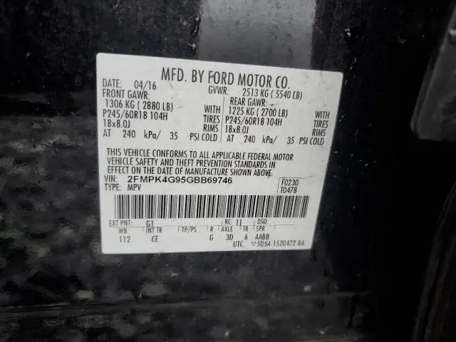 2016 FORD EDGE SE  