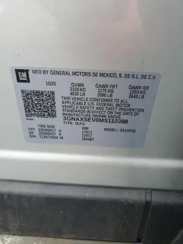 2021 CHEVROLET EQUINOX LS  