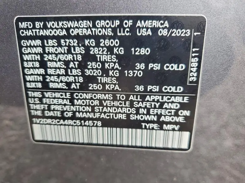 2024 VOLKSWAGEN ATLAS SE  
