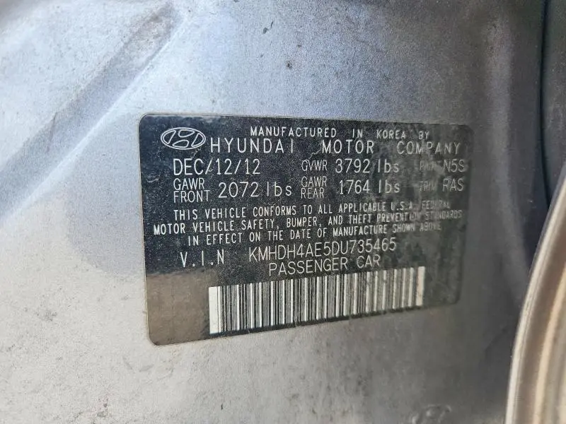 2013 HYUNDAI ELANTRA GLS  