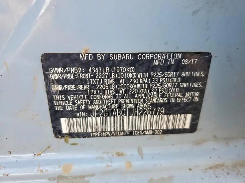 2018 SUBARU CROSSTREK PREMIUM  