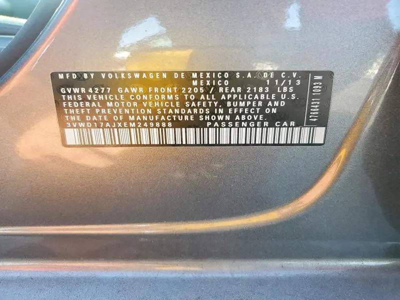 2014 VOLKSWAGEN JETTA SE  