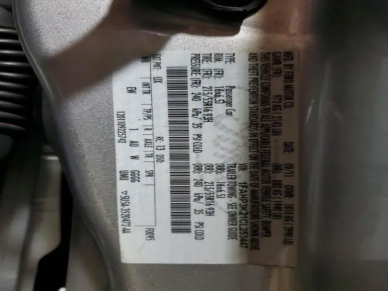 2012 FORD FOCUS SE  