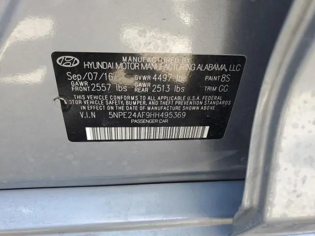 2017 HYUNDAI SONATA SE  