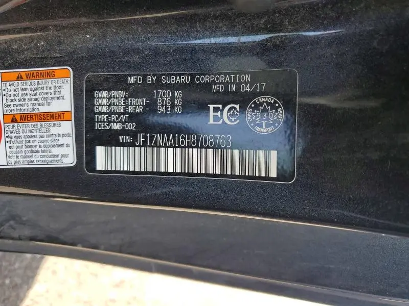2017 TOYOTA 86 BASE  