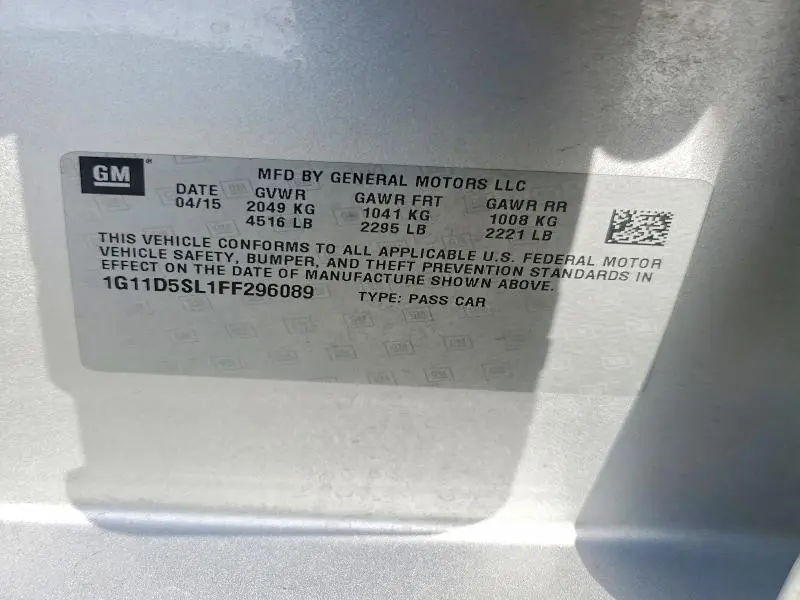 2015 CHEVROLET MALIBU 2LT  
