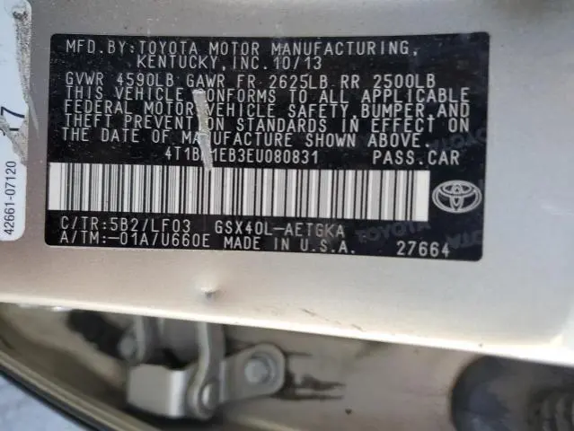 2014 TOYOTA AVALON BASE  