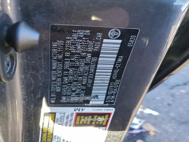 2010 TOYOTA CAMRY BASE  