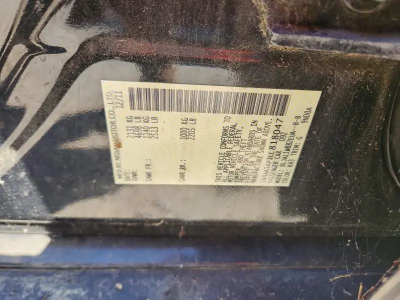 2012 NISSAN MAXIMA 3.5 S  