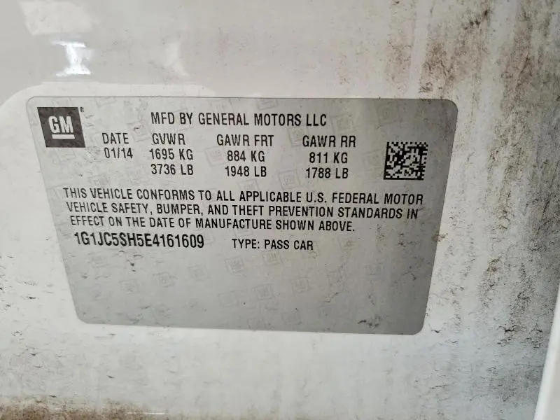 2014 CHEVROLET SONIC LT  