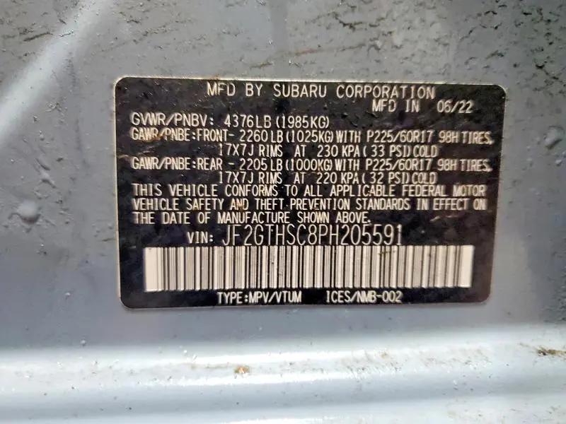 2023 SUBARU CROSSTREK SPORT  