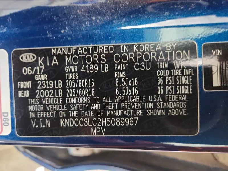2017 KIA NIRO EX  