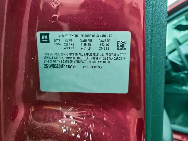 2015 CHEVROLET IMPALA LIMITED LT  